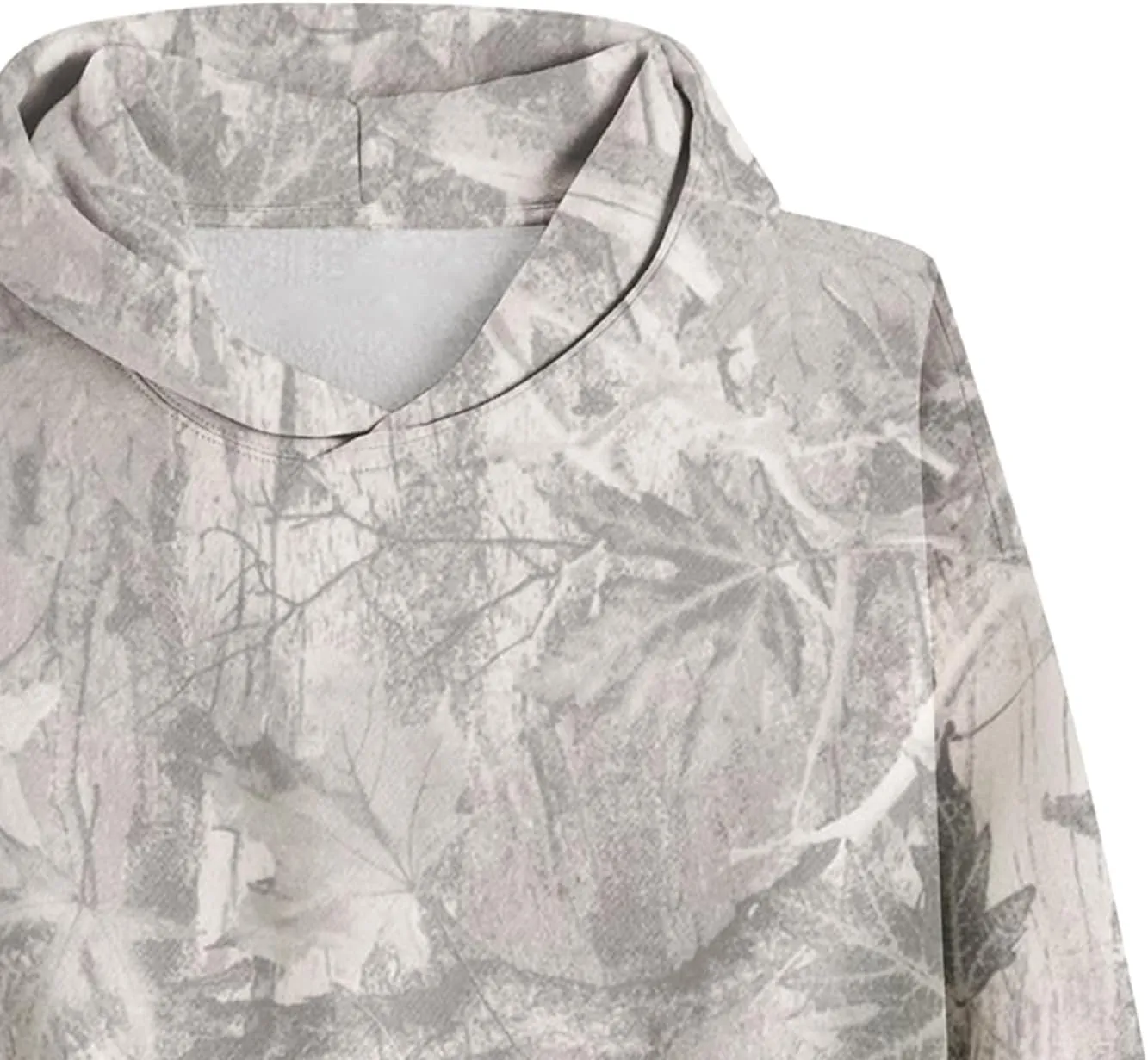 Women's Camo Hoodies Maple Leaf Print Oversized Hooded Sweatshirt Long Sleeve Fleece Pullover Hoodie Tops with Pockets