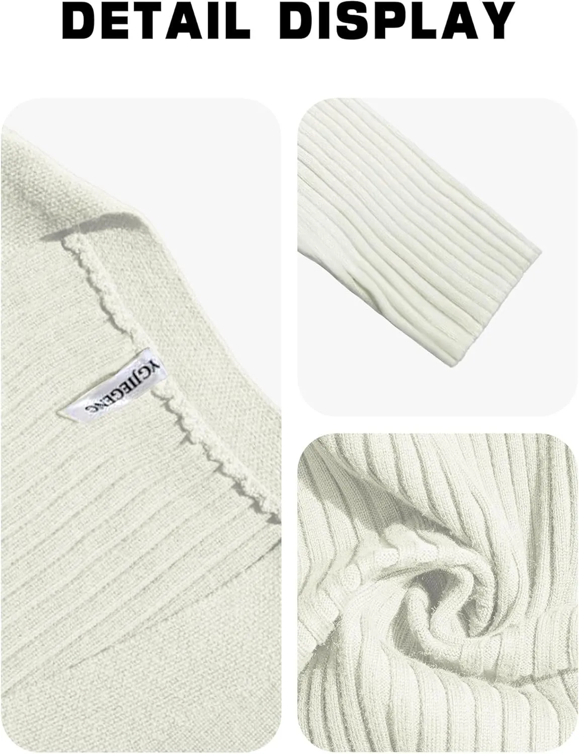 Women's Cardigan Sweaters V-Neck Long Sleeves with Two Pockets Side Split Hem Open Front Knit Casual Cardigan