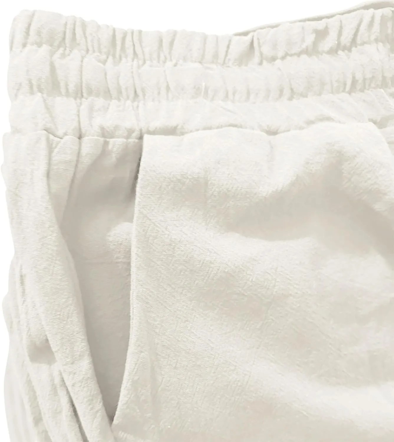 Women's Cotton Linen Pants 2025 Summer Casual Elastic Waist Trousers Relax Fit Comfy Yoga Beach Pant Sweatpants