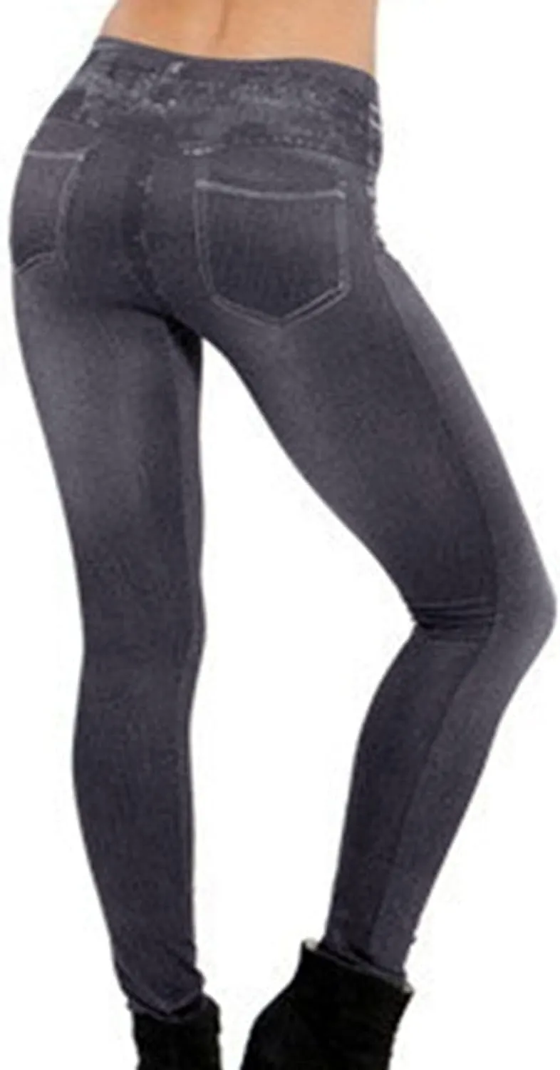 Women's Fashion Jeans 2024 Jeans Pants Pocket Plus Size Length Women Fitness Leggings Denim Slim Leggins Women's