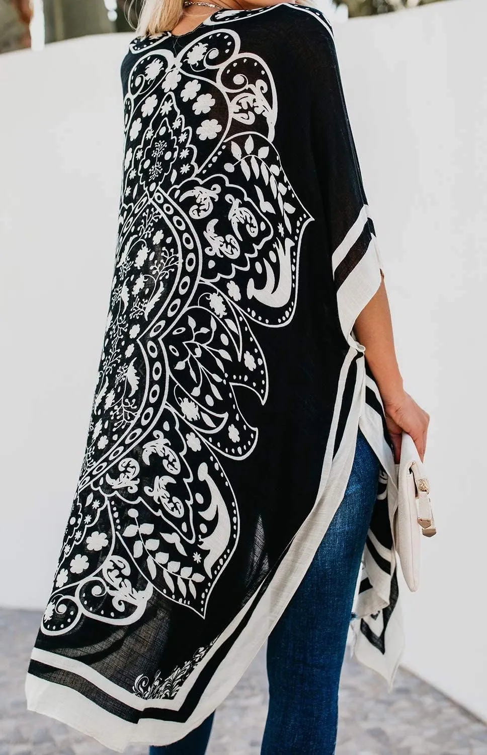Women's Kimono Swimsuit Coverups Summer Beach Casual Loose Cardigans for Swimwear