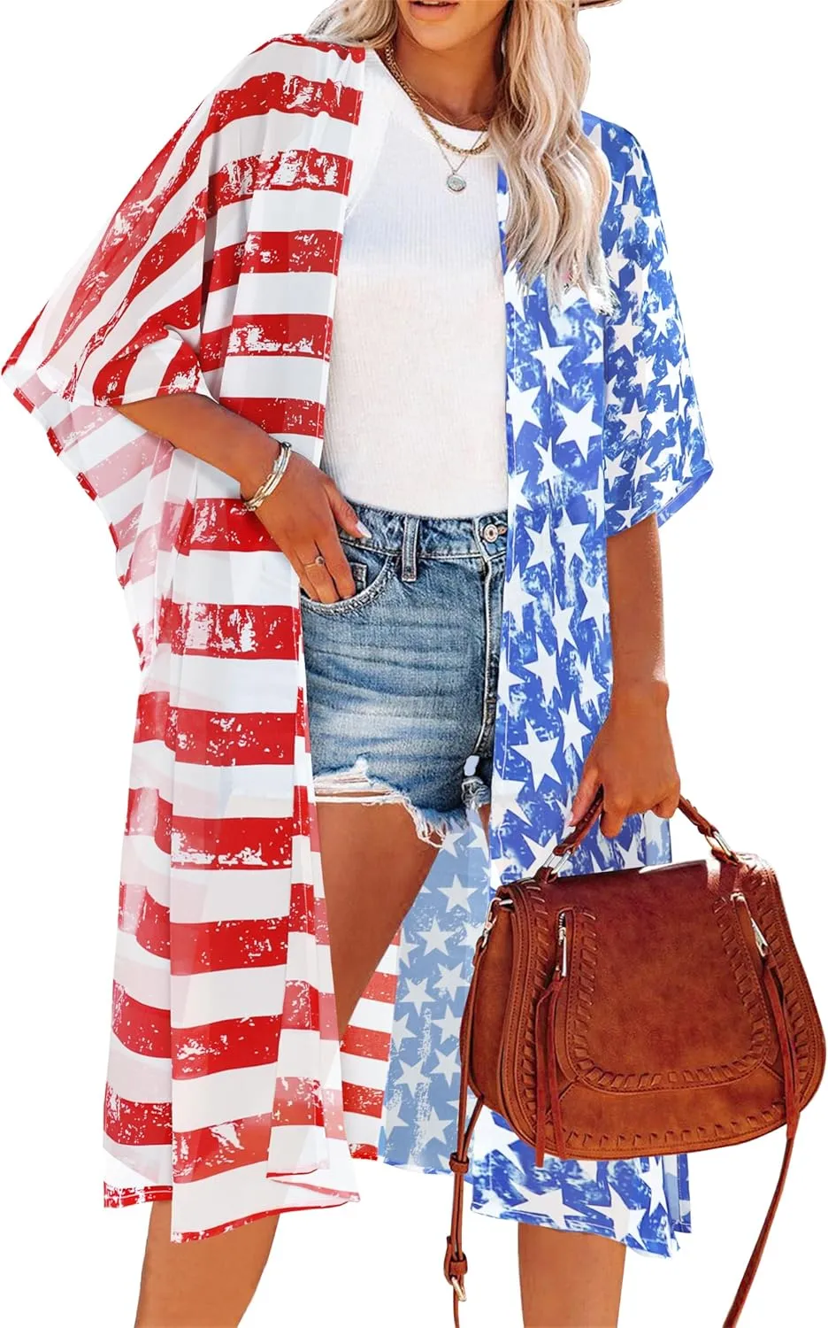 Women's Kimono Swimsuit Coverups Summer Beach Casual Loose Cardigans for Swimwear