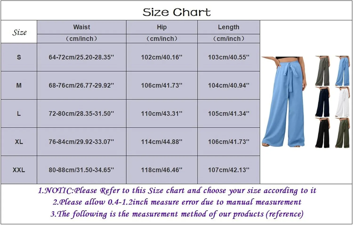 Womens Linen Blend Summer Comfy Pants Low Waist Bootcut Plus Size Palazzo Lounge Pants Work Business