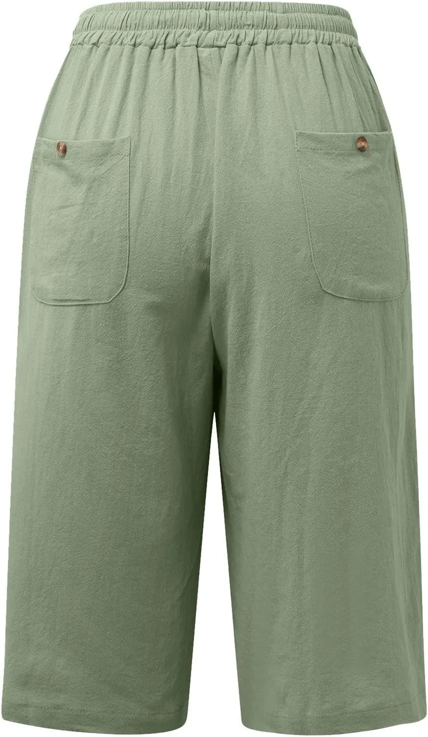 Women's Linen Summer Flowy Palazzo Pants Low Waist Bootcut Slim-Fit Palazzo Pants Work Business