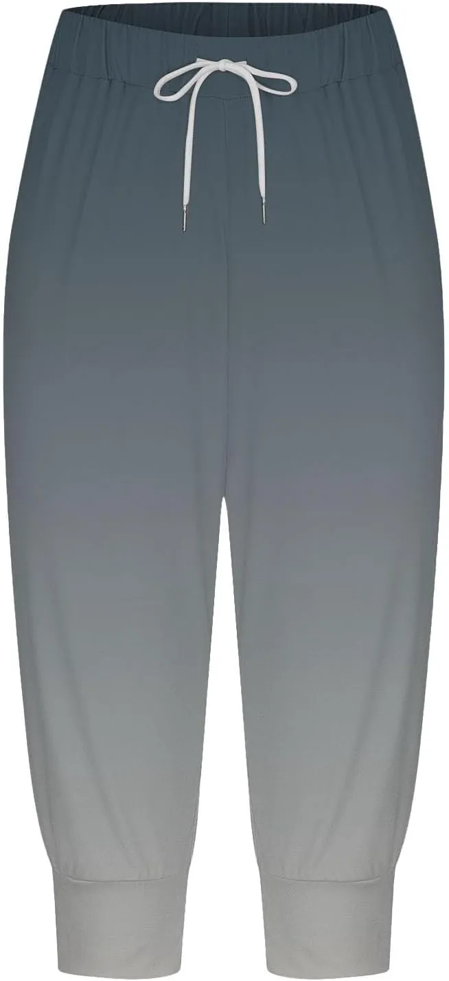 Womens Linen Summer Letter Patched Palazzo Lounge Pants High Waist Wide Leg Slim-Fit Palazzo Pants Beach