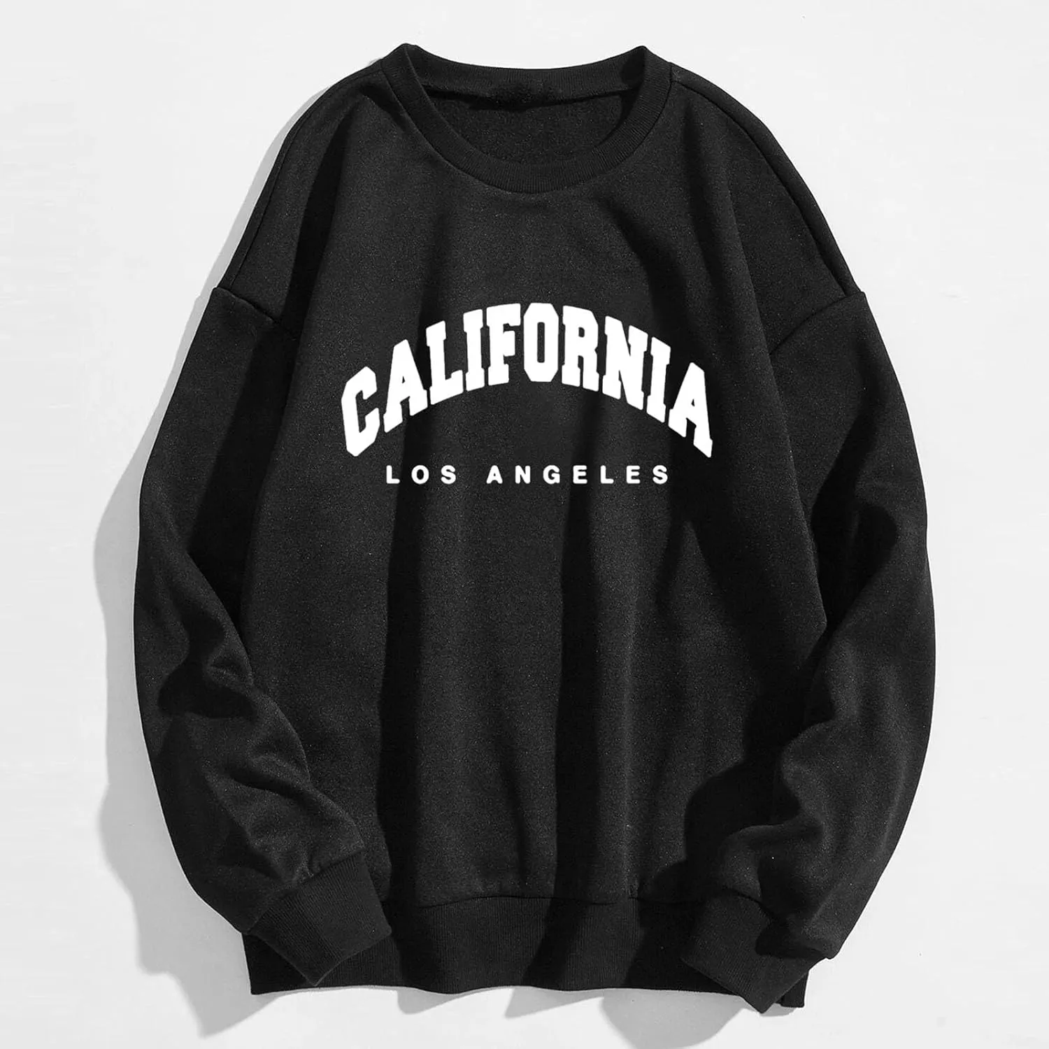Womens Oversized Crewneck Sweatshirts London Print Crewneck Long Sleeve Pullover Loose Fit Tops Fleece Pullover Fashion 2024