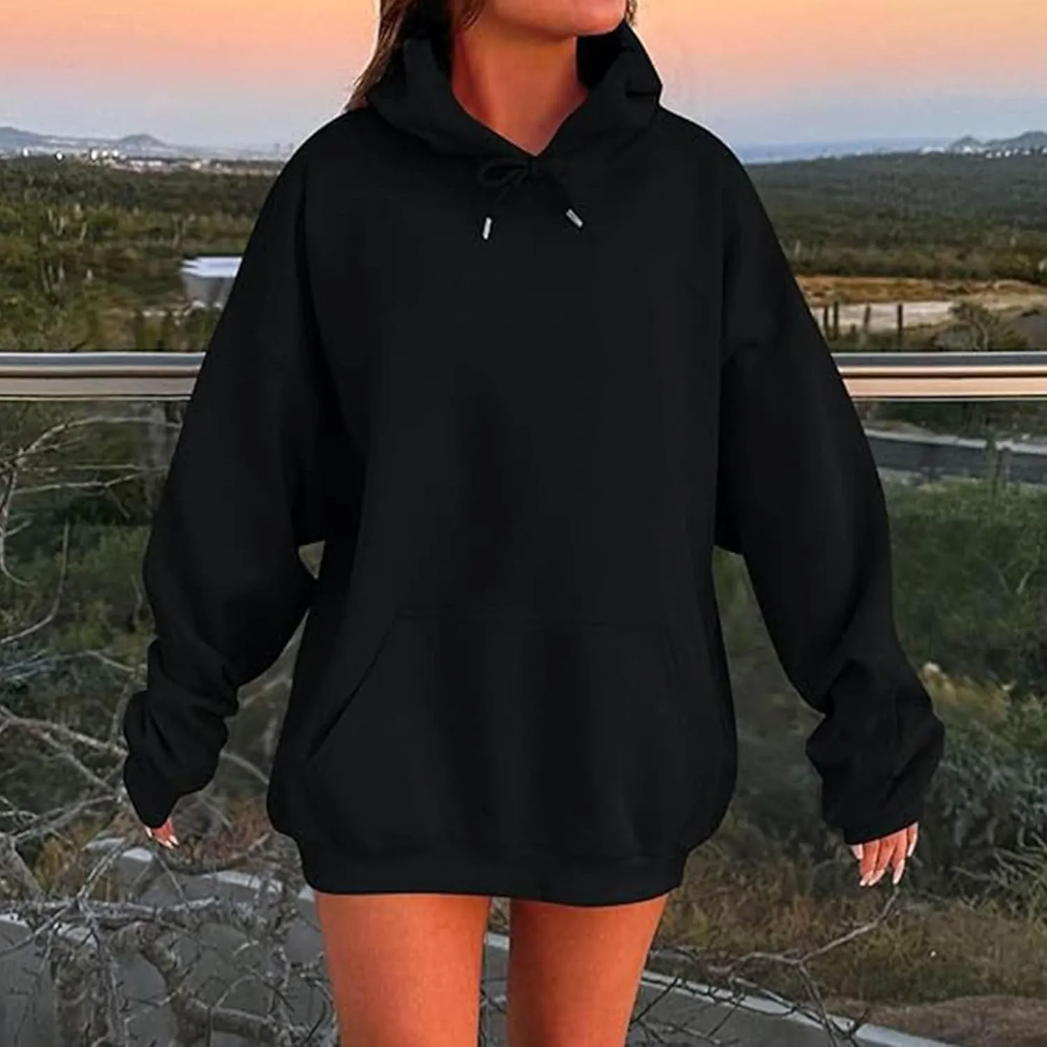 Womens Oversized Hoodies Sweatshirts Winter Fall Long Sleeve Basic Pullover 2024 Fashion Y2k Tops Trendy Loose Outfit