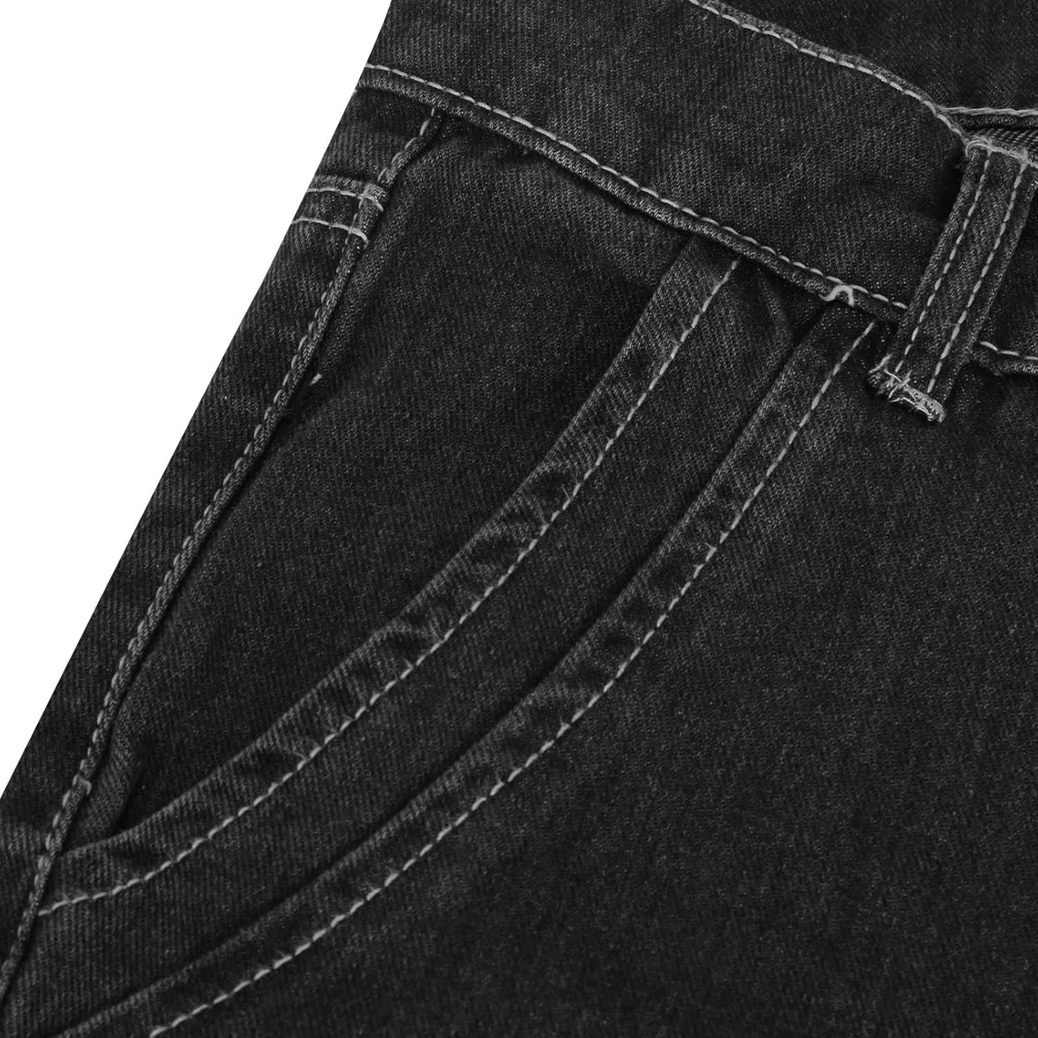 Women's Plus Size Flare Jeans Vintage High Waisted Baggy Wide Leg Denim Pants Straight Leg Pull On Jeans Pockets