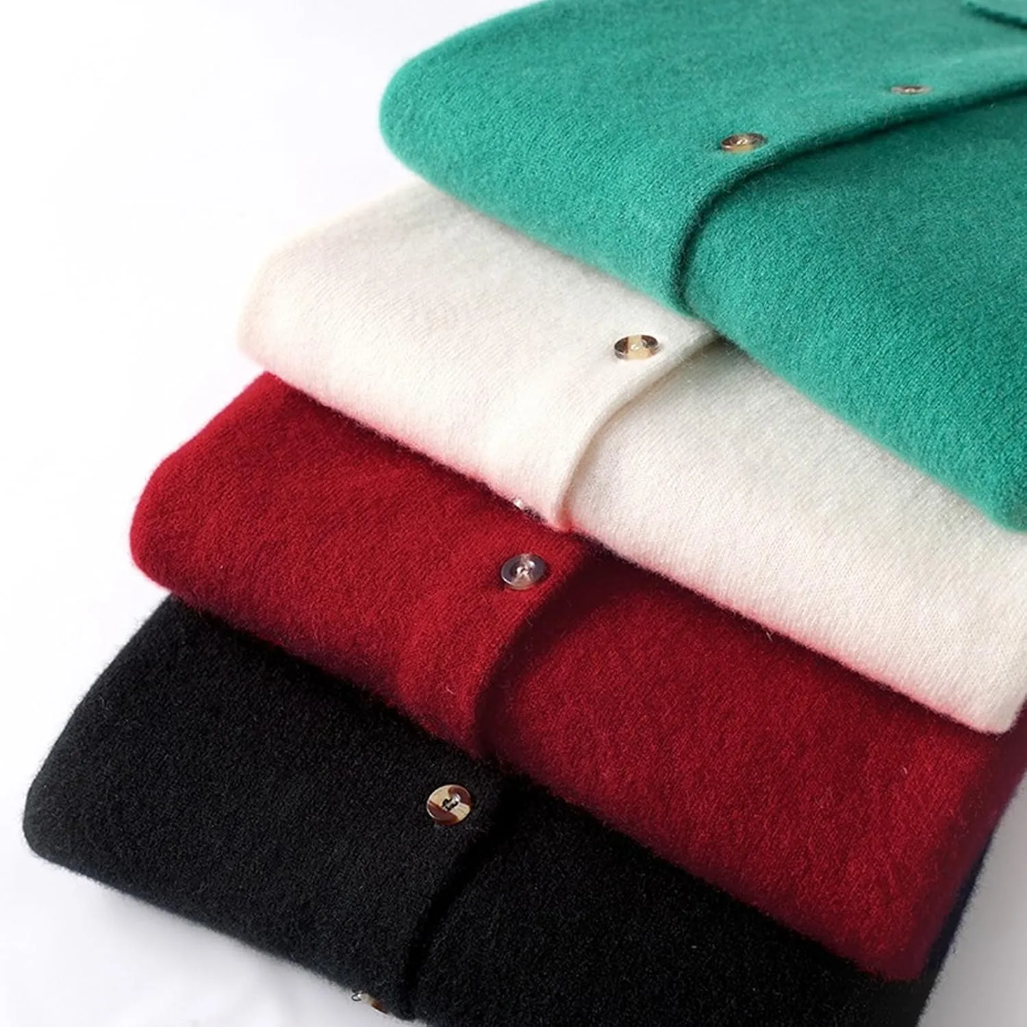 Women's Polo Cardigan Sweater Solid Button Long Sleeve Classic Neck Knit Cardigan Sweater Casual