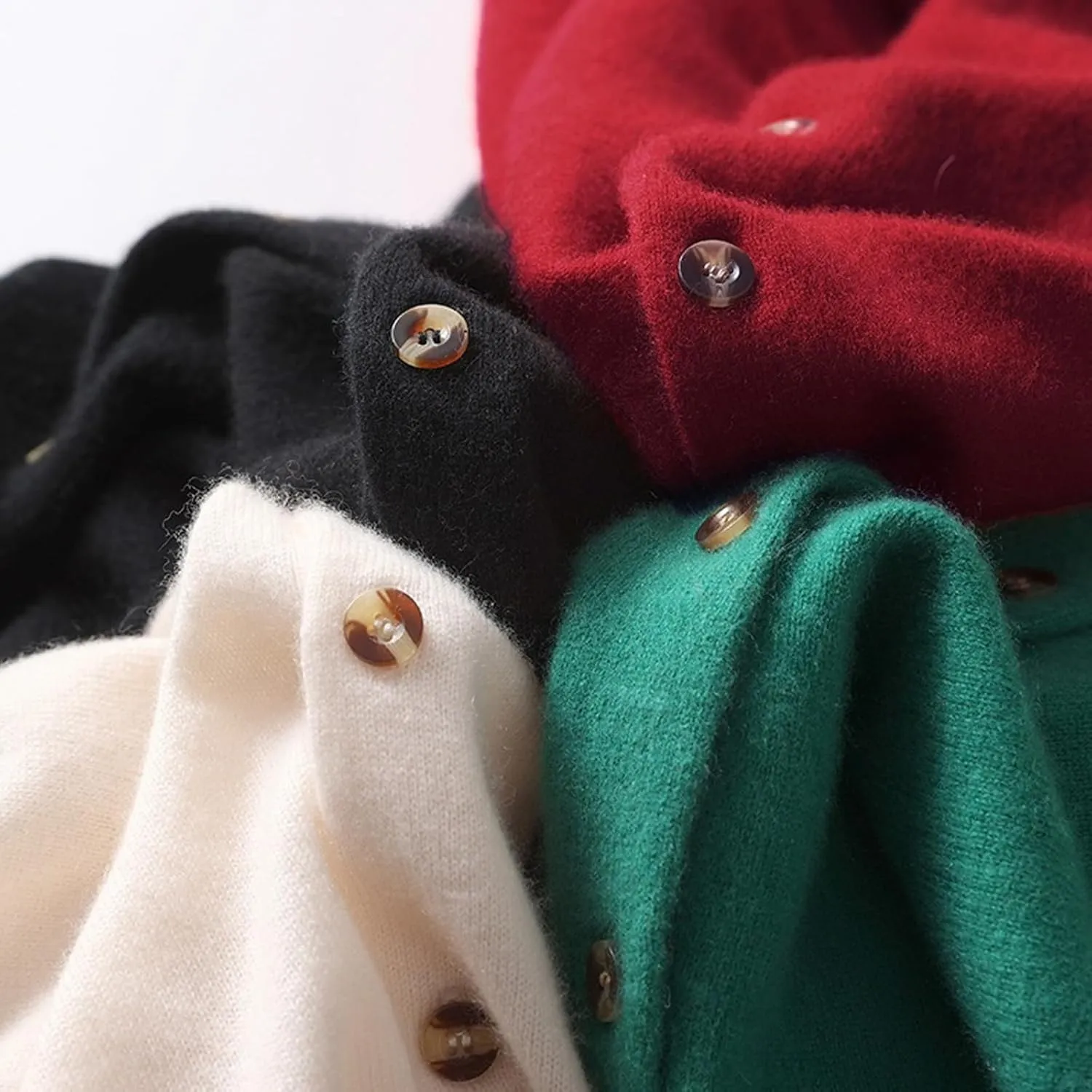 Women's Polo Cardigan Sweater Solid Button Long Sleeve Classic Neck Knit Cardigan Sweater Casual