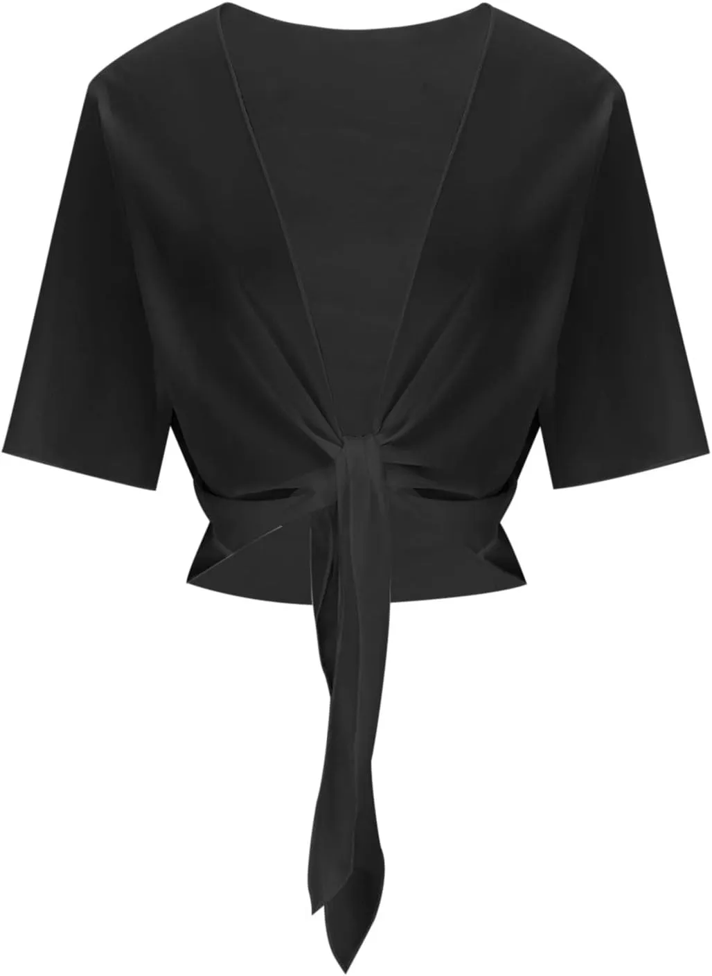 Womens Shrugs for Summer Cropped Cardigan Short Sleeve Open Front Sheer Shawl Cardigans Lightweight Chiffon Bolero