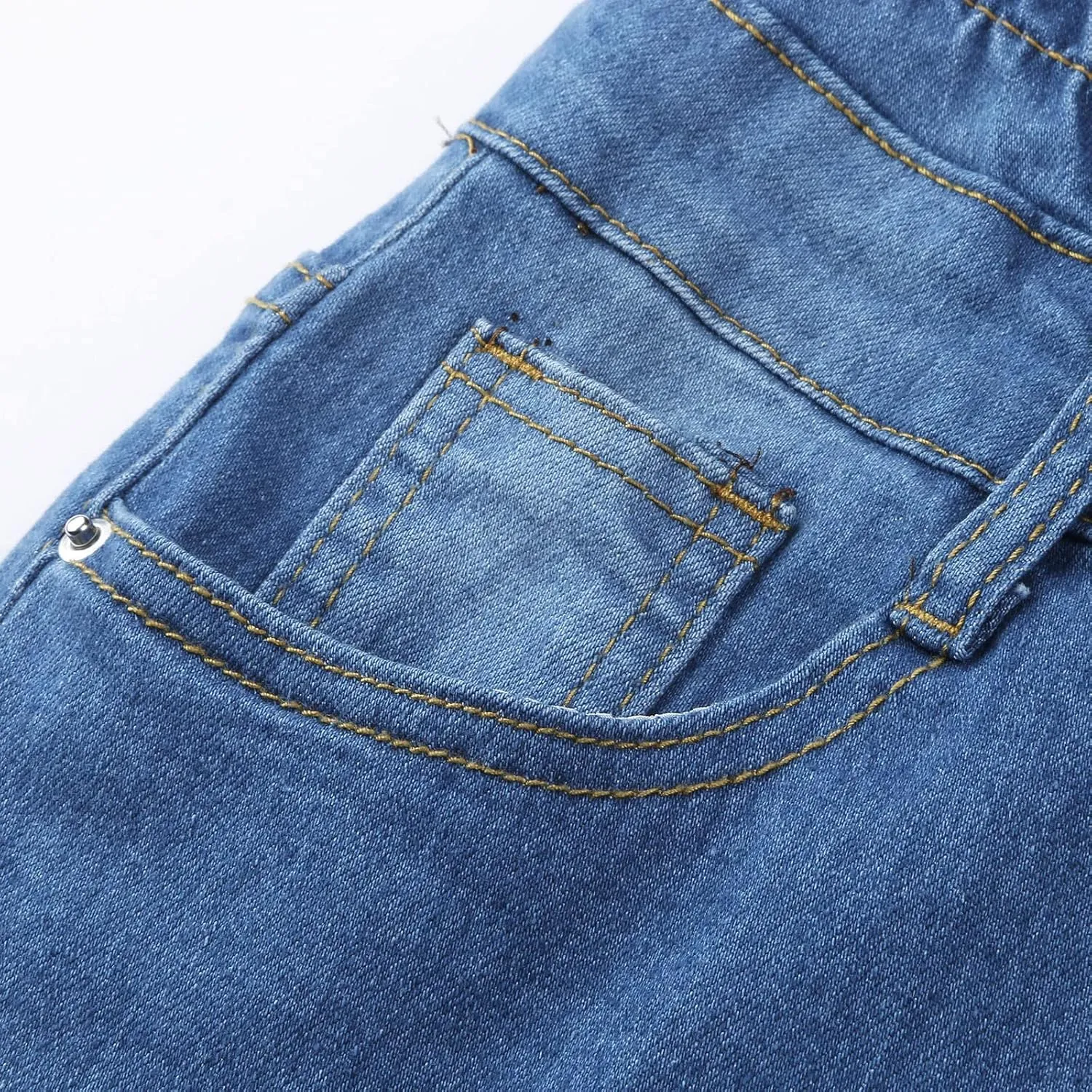 Womens Skinny Colombian Jeans Butt Lift High Waist Double Breasted Sailor Work Jeans Tummy Control Bodycon Jean Leggings