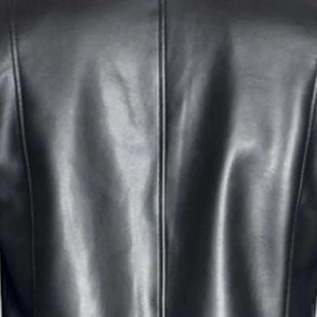 XUNRYAN Mens Long Leather Jacket Trench Coat Big and Tall Retro Faux-Leather Vintage Steampunk Gothic Jacket Overcoat