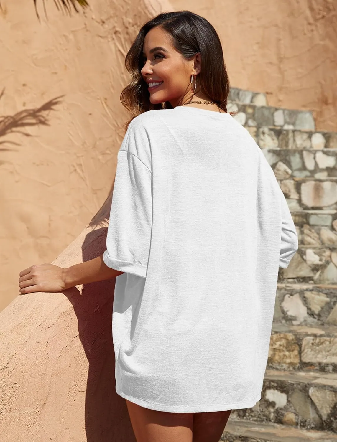 Yekaty Womens Summer Cardigan Lightweight Short Sleeve Kimono Cardigans Beach Vacation Cover up