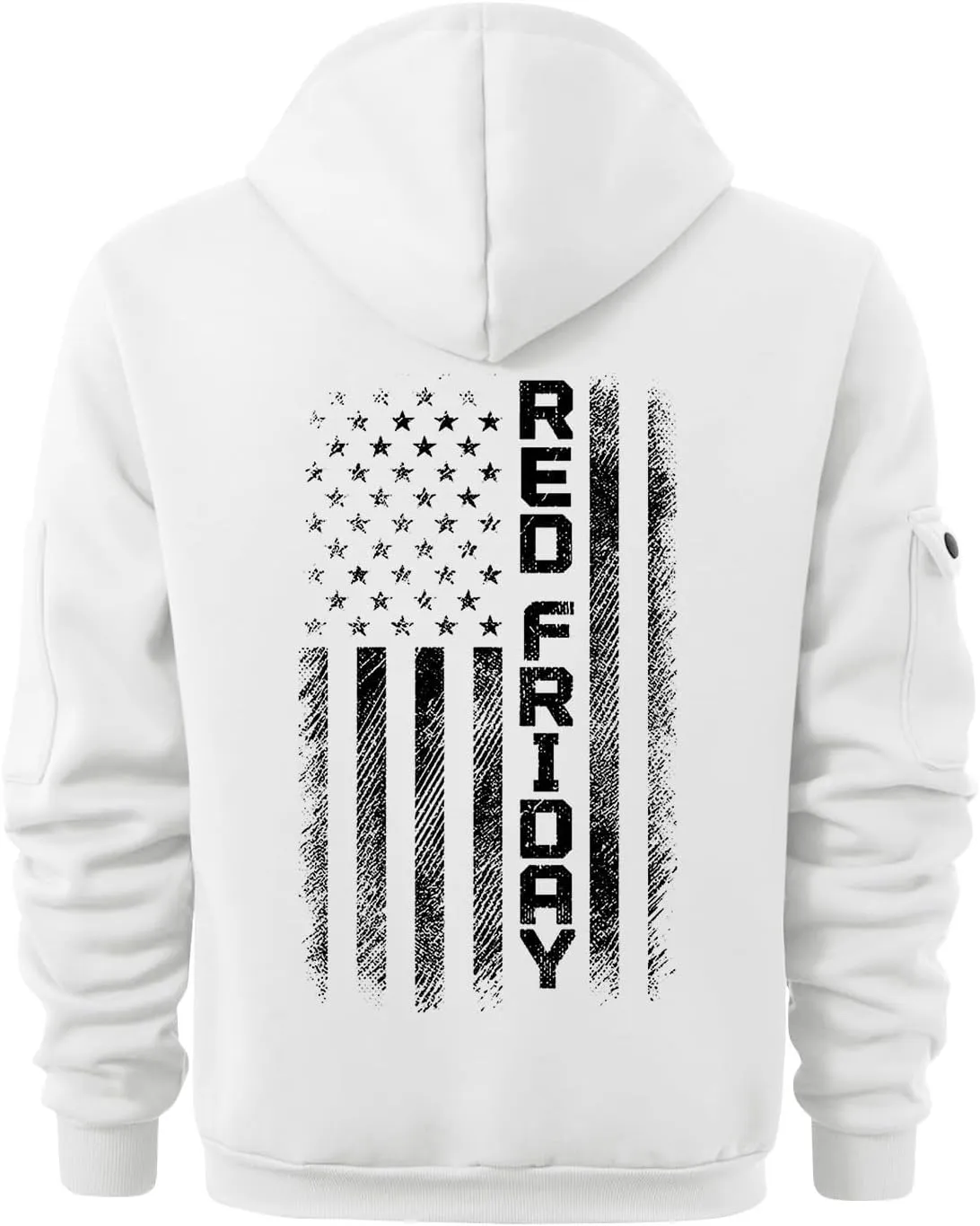 ZEFOTIM Hoodie for Men Drawstring 1/4 Zip Hoodie Letter Print Graphic Pullover Casual Sweatshirt with Pockets
