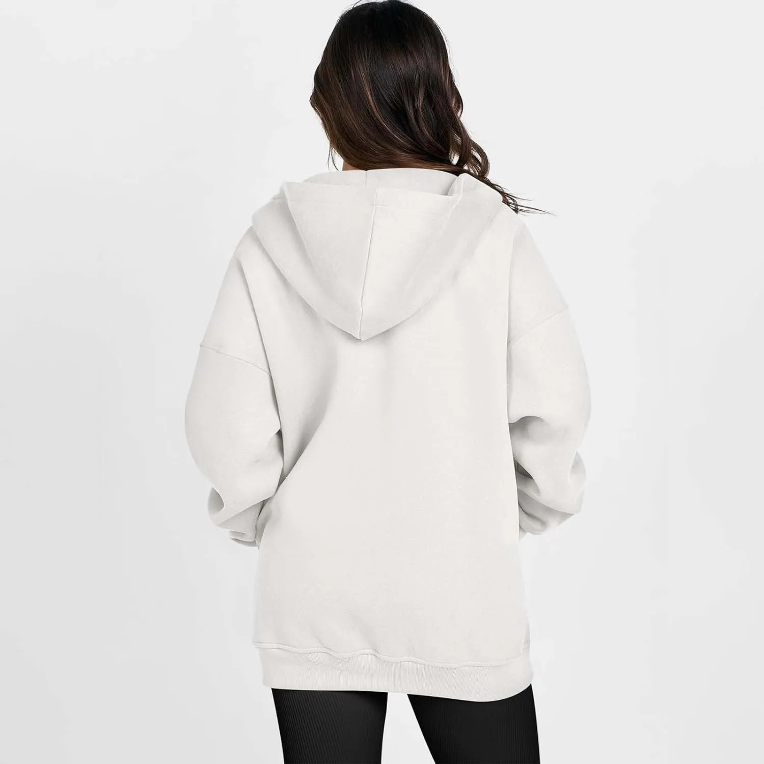 Zip Up Hoodies for Women Oversized Sweatshirt with Hooded Long Sleeve Jackets Coat Workout Y2K Outfits 2024 Fall
