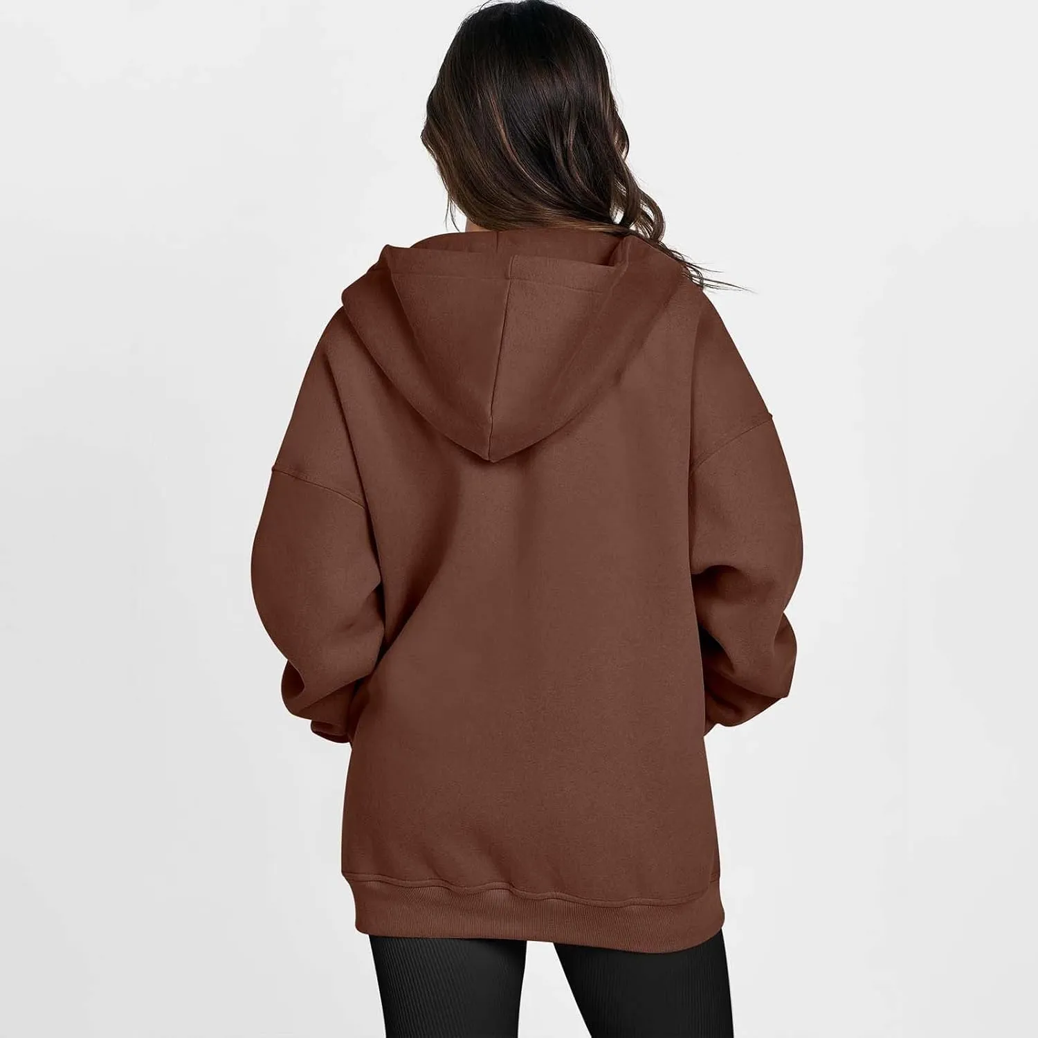 Zip Up Hoodies for Women Oversized Sweatshirt with Hooded Long Sleeve Jackets Coat Workout Y2K Outfits 2024 Fall