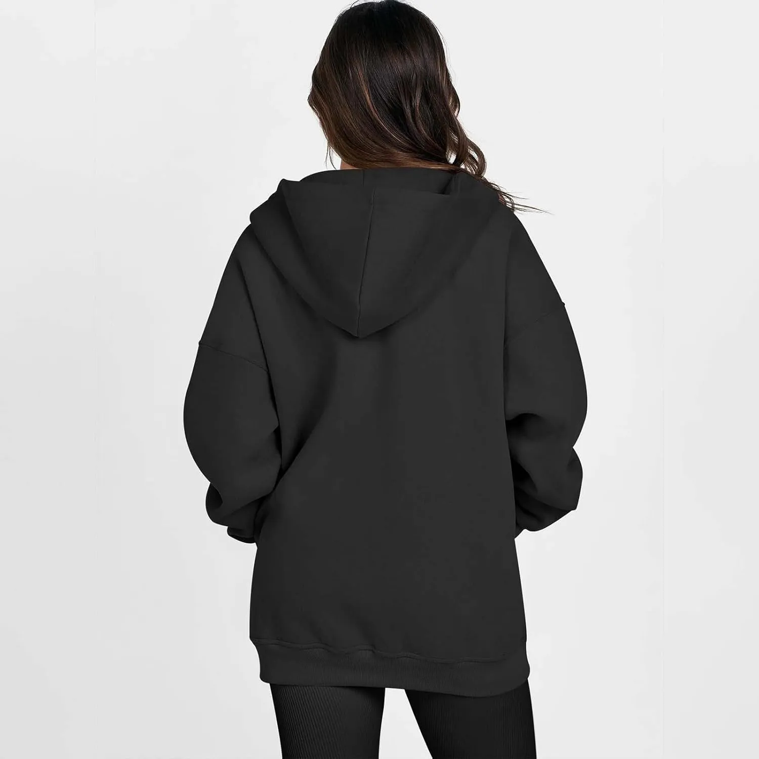 Zip Up Hoodies for Women Oversized Sweatshirt with Hooded Long Sleeve Jackets Coat Workout Y2K Outfits 2024 Fall