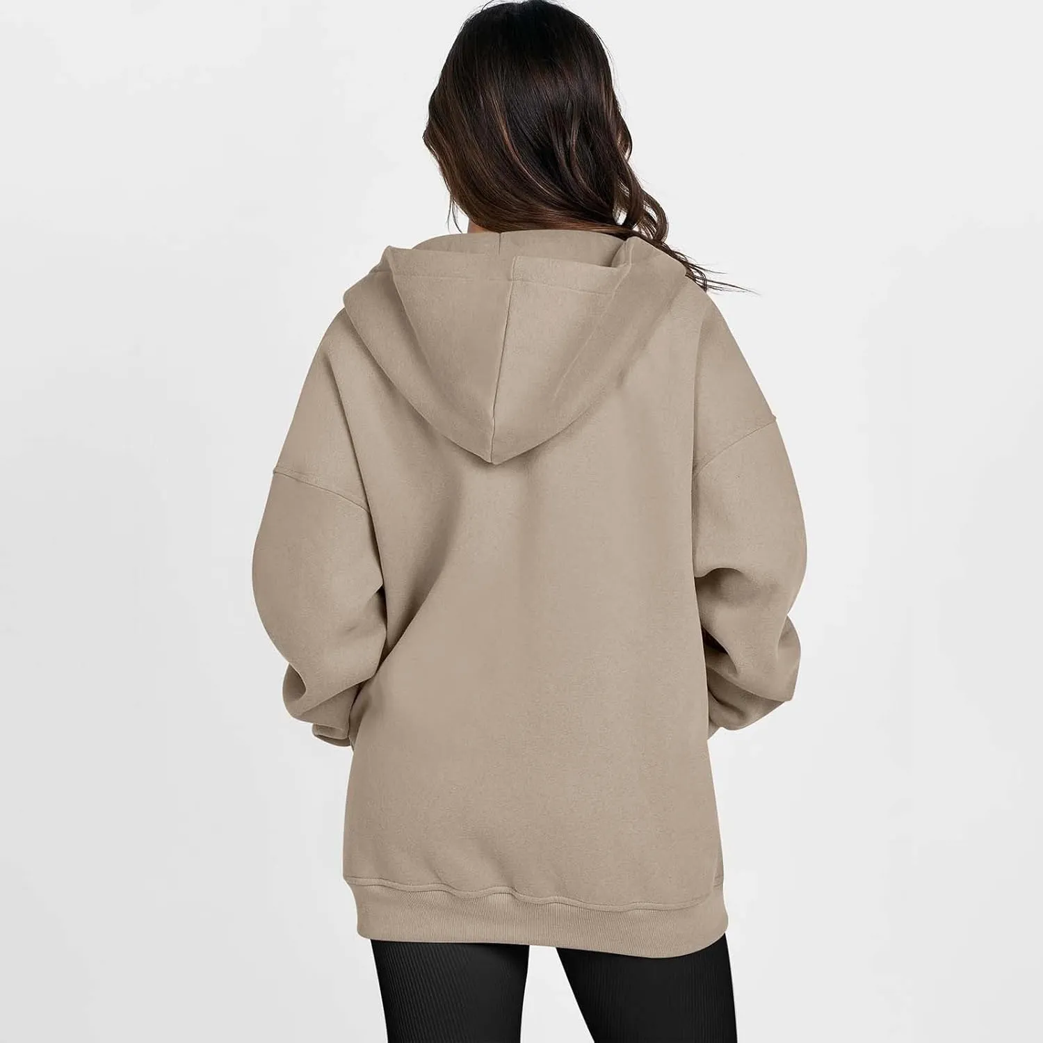 Zip Up Hoodies for Women Oversized Sweatshirt with Hooded Long Sleeve Jackets Coat Workout Y2K Outfits 2024 Fall