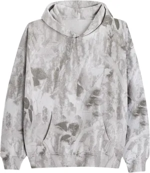 ZWRXW Womens Maple Leaf Print Camo Hoodies Oversized Long Sleeve Hooded Sweatshirt Fall Fashion Pullover Tops with Pocket