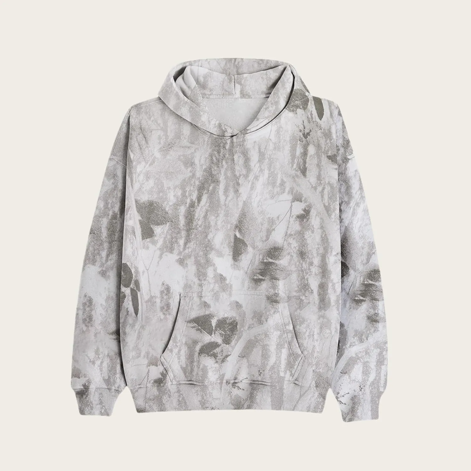 ZWRXW Womens Maple Leaf Print Camo Hoodies Oversized Long Sleeve Hooded Sweatshirt Fall Fashion Pullover Tops with Pocket